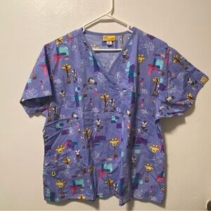 Wonder Wink Scrub Top Size XL Pull Over V‎ Neck Short Sleeve